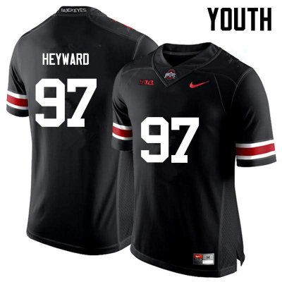 Youth Ohio State Buckeyes #97 Cameron Heyward Black Nike NCAA College Football Jersey Athletic NSR5444BB